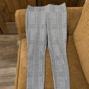 Plaid stretch pants